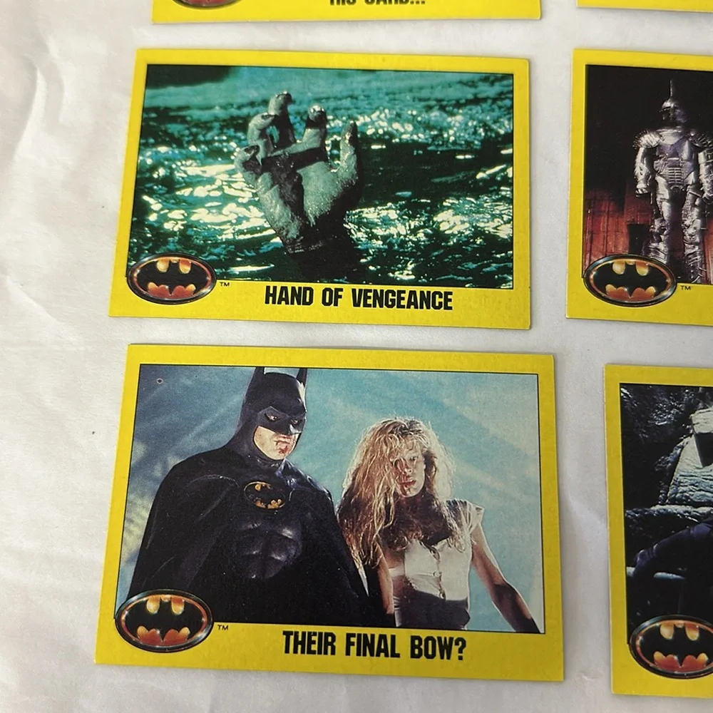 Vintage 1989 Topps Batman Movie trading cards 10 Total